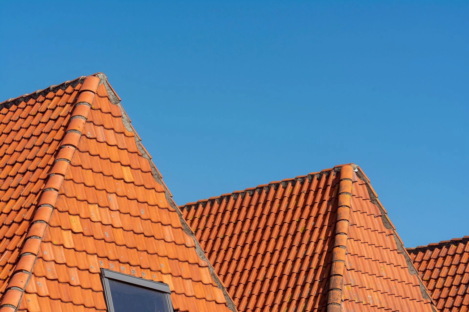 Residential home with a finished roof