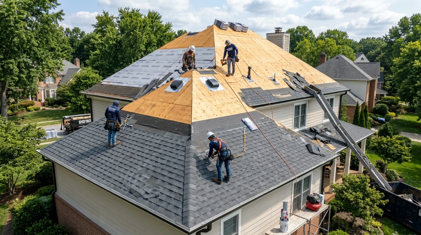 Contemporary residential roof